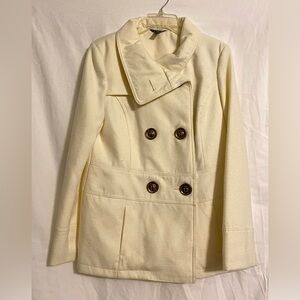 George’s Women’s Cream Color Pea Coat